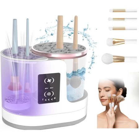 3 I 1 Elektrisk Sminkborstrengöringsmaskin Med Sminkborsttork-Hållare, Automatisk Sminkborstrengöringsmaskin, Portabel Automatisk USB