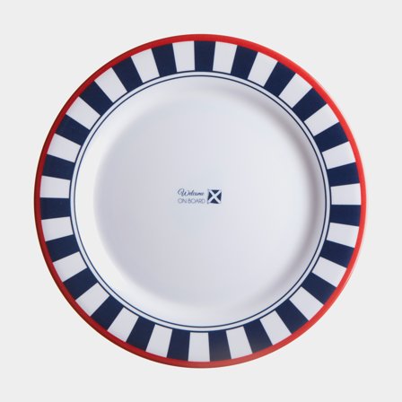 Melamiiniastiat Marine Business Venezia, non-slip, valkoinen/punainen/sininen, 25 cm, 6-pack