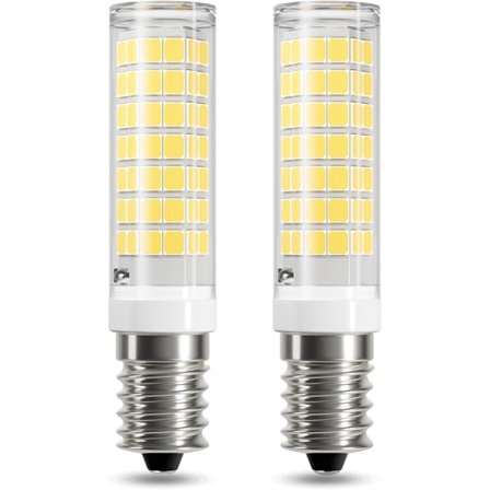 2 kpl E14 LED-lamppuja liesituulettimiin, 9 W, kylmä valkoinen 6000 K, 550 lm, pienellä kierrekannalla varustetut lamput liesituulettimiin ja 
