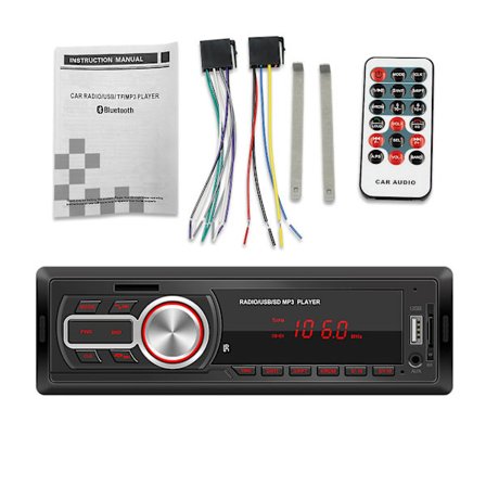 Bilradio Stereo In-dash Mp3-spelare Bluetooth Fm Audio Head Unit Usb/aux/tf Ny