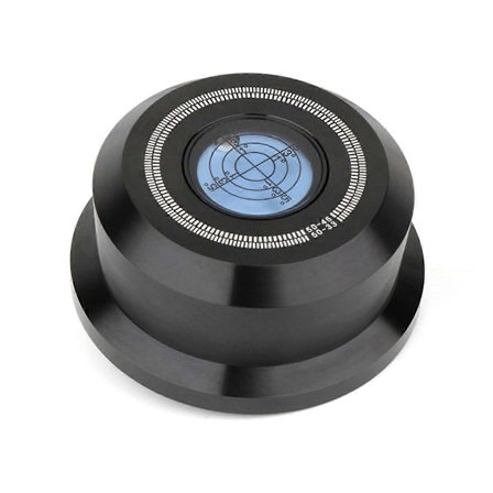 Monosaudio Platespiller Vekt Stabilisator for Vinyl Platespiller, 50Hz, Vibrasjonsdemper i Aluminium, Forbedrer LP Lydkvalitet Svart