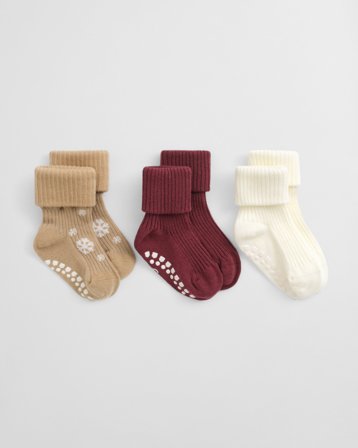 GANT Kinder 3er-Pack Snowflake Socken (10-12) Mehrfarbig