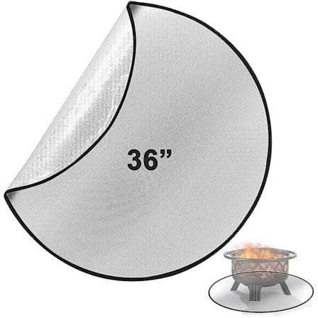 Brannsikker matte for terrasse, varmebestandig brannsikker matte for trebrennende branngrop