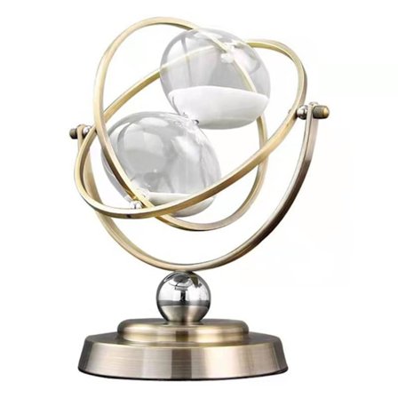 Vintage messinkinen kultainen hiekkakello, 360 pyörivä hiekkakello 30 minuuttia, metallinen hiekkakello, ainutlaatuinen luova matkamuisto