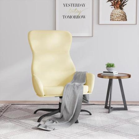 Vidaxl Reclinerfåtölj Gräddvit Konstläder Kräm