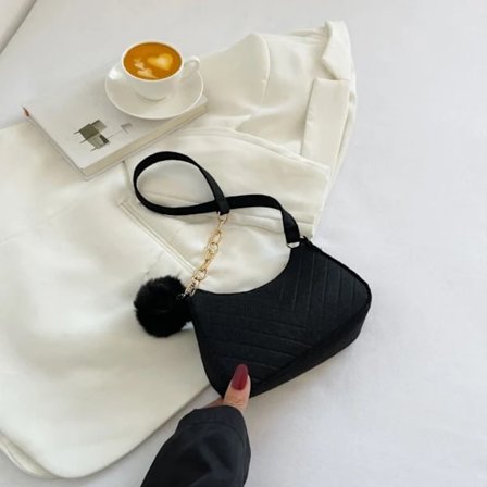 Tygväska Axelväska SVART svart