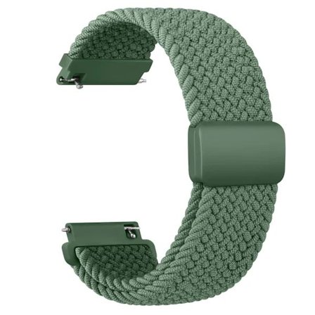 [CA] 20 mm flettet sololøkke for Garmin Vivoactive 5/3/3 Music Band Armbånd for Garmin VivoMove3/Trend/Sport Venu SQ/SQ2/2plus Stropp Grønn grønn 