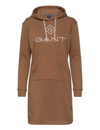 Lock Up Hoodie Dress Polvipituinen Mekko Ruskea GANT