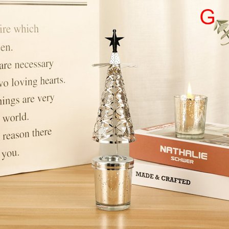 Julestemning Varmedrevet roterende lysestage metal roterende lys til hjemmet jul nytår