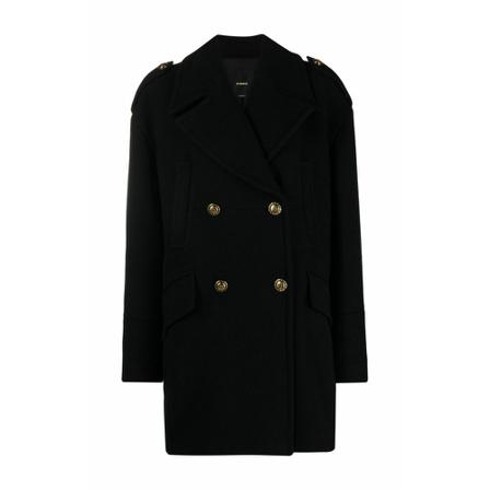 Pinko, Double-Breasted Coats Czarny, Kobieta, Rozmiar: 3XS