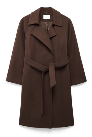 NA-KD Mantel mit Gürtel - Mäntel - Braun - EU 32