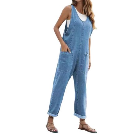 High Roller Denim Jumpsuit för kvinnor