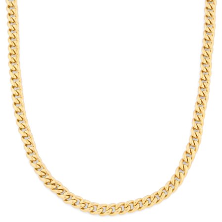 8 mm Goudkleurige Schakel Ketting voor mannen - Stalen kettingen