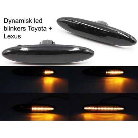 Led dynamisk blinkers Toyota Lexus Smoke lens 2-pack