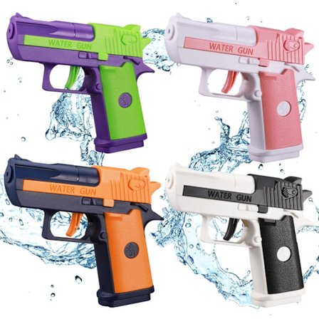 4-pakning vannpistoler for barn, liten vannpistol for barn, morsom vannpistol, ideelle svømmeleker for barn 3-10, lekkasjesikker vannsprøyte vannspill