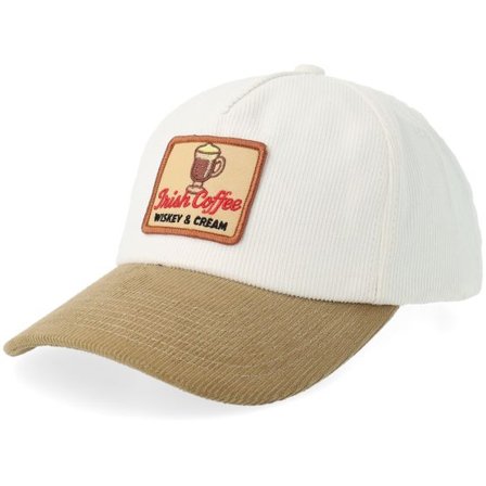 Iconic - Vit adjustable Keps - Irish Coffee Wiskey & Cream Corduroy Off White/Khaki Adjustable @ Hatstore