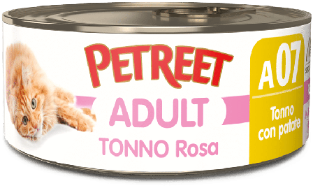 Petreet Tonno Rosa Con Patate Cibo Umido Per Gatto Adulto