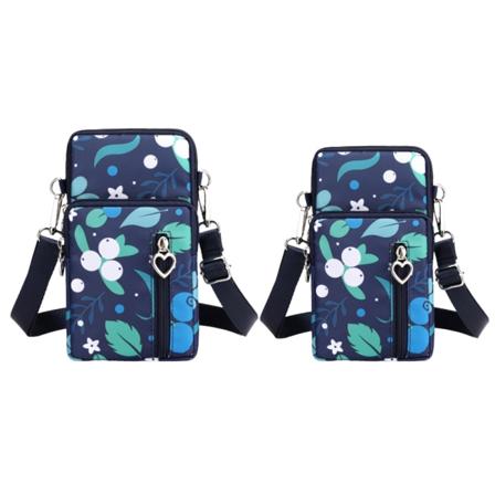 2 stk telefonveske lommebok crossbody veske lett lommer