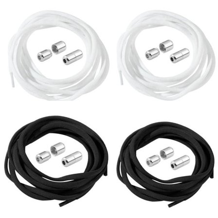 4 par Elastiska skosnören No Tie Skosnören Elastic Running