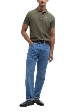Barbour Tartan Pique Polo T-shirts Herr Grön L