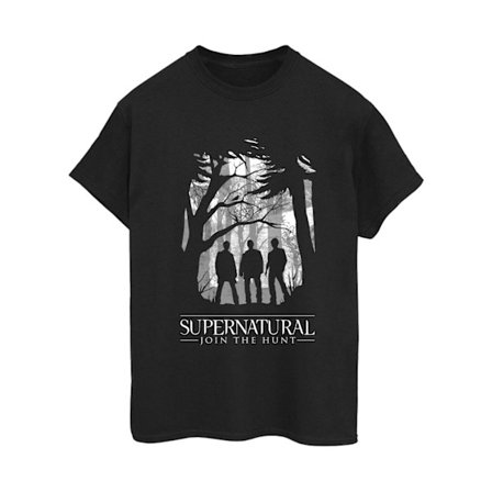 Supernatural Dam/Dam T-shirt i Bomull med Pojkvänsmodell 4XL