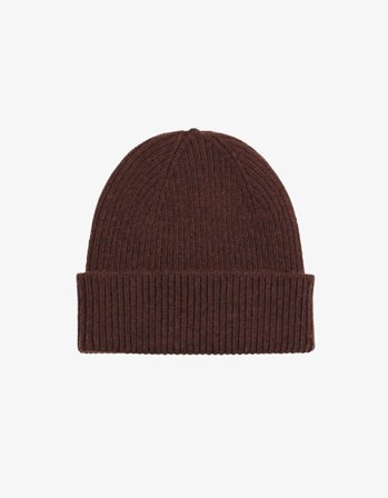 Merino Wool Beanie - Coffee Brown - One Size