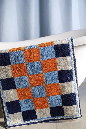 Jotex - Badematte Baumwolle/Baumwolle Kariert MAY - Kaufen Badematten bei Jotex