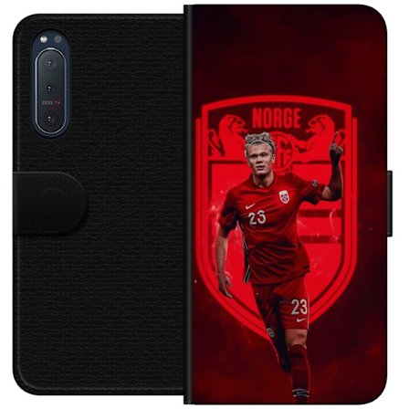 Kompatibelt Lommeboketui til Sony Xperia 5 II Erling Haaland Manchester City Norge fotball målmaskin angriper sterk fysikk fart og kliniske avslutning
