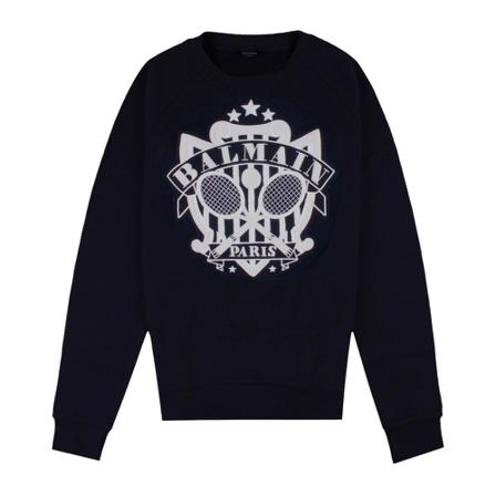 Balmain, Sweater Czarny, Mężczyzna, Rozmiar: S
