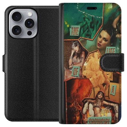 Kompatibelt Lommeboketui til Apple Apple iPhone 16 Pro Max Taylor Swift Livet som Showgirl - Gylne Showgirl med Hatt og Glamour
