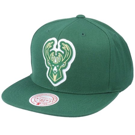 Mitchell & Ness - Milwaukee Bucks Pop Back Green Snapback Snapback Green Cap - NBA @ Hatstore
