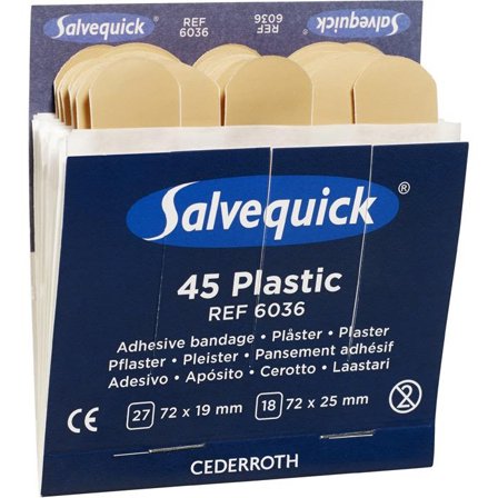 Salvequick 6036 Plastplåster 6x45st, Första hjälpen