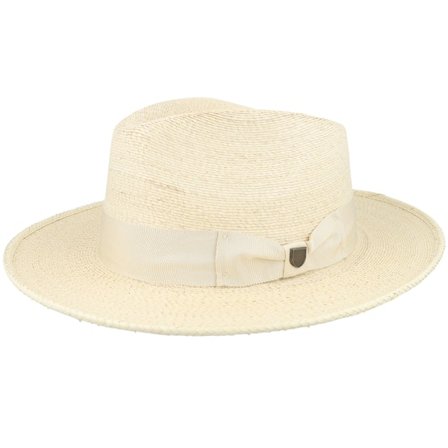 Brixton - Beige fedora Kapelusz - Swindle Straw Natural/Natural Fedora @ Hatstore
