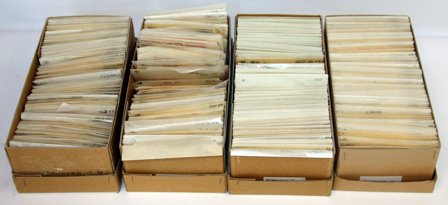 Danmark - Samling af stålstiksmærker i 4 æsker - Postfrisk