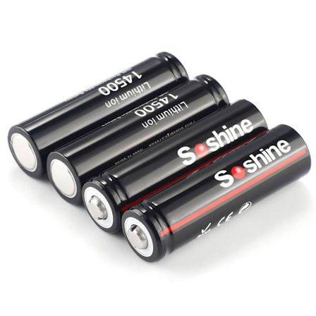 Soshine 14500 AA Li-ion batteri 3,7V 900mAh genopladeligt batteri Lithium batterier 1000 gange til LED lommelygte Legetøj Lommeregner