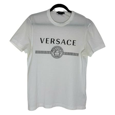Versace Pre-owned Versace 'Medusa Head' Hvid Herre T-Shirt (S) Hvid, Herre Vintage Overdele