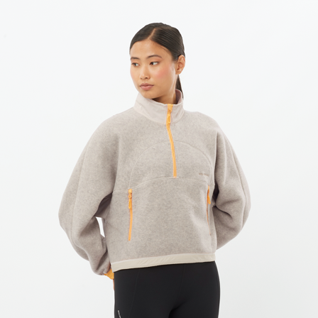 Salomon - Tussenlagen Kleding Chroma Fleece Crop Hz W - Rainy DAY