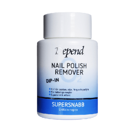 Depend O2 Dipremover, blå Nagellacksremover Dam 75 ML