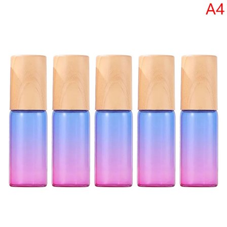 5 st Tjocka Glas Roll-on Flaskor 5ml Gradient Tom Flaska Roller Ball Oljeflaska Reseset