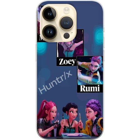 Kompatibelt Mobildeksel til Apple iPhone 14 Pro K-pop Mira, Zoey og Rumi - Fargerike figurer i futuristisk stil
