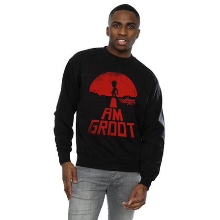 Marvel Herr Guardians Of The Galaxy I Am Groot Röd Sweatshirt X