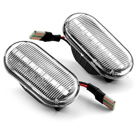 2 stk LED Amber Side Marker Lys Blinklys Lampe For Nissan Tiida C11 Note E11 Ne11 Micra K12 Np300 Navara D40 Qashqai J10