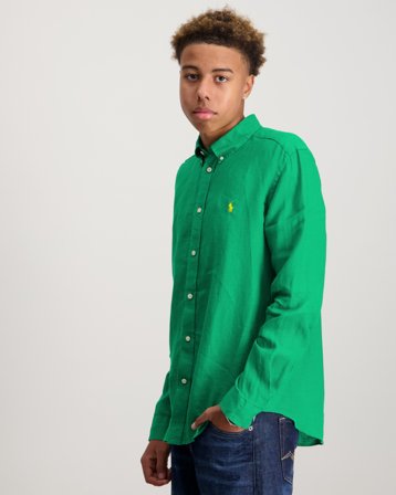 Polo Ralph Lauren Linen Shirt Grøn Skjorter Dreng - Kids Brand Store