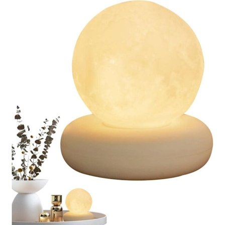 3D Måne Natlampe med Touch Kontrol USB Opladning, Dekorativ Bordlampe til Soveværelse