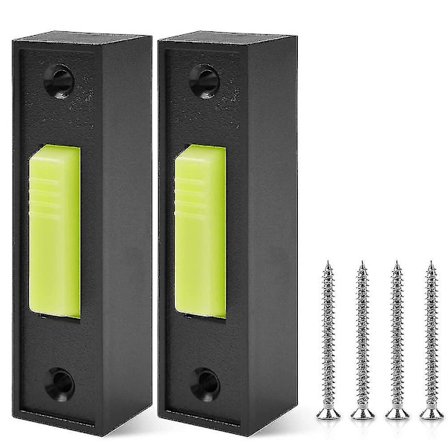 2 stk. Universell garasjeportåpnerbryter 41a4166 Belyst veggmontert trykknapp svart finish med_overraskelse