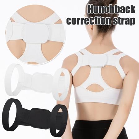 Hållningskorrigerare för Män och Kvinnor Justerbar Övre Ryggstödsbandage white