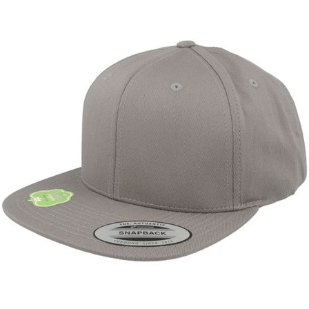 Yupoong - Grå snapback Keps - Organic Cotton Palegrey Snapback @ Hatstore