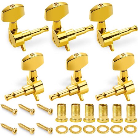 Gitar Tuning Pegs, 6stk-Gull Streng Tuning Pegs Key Pegs Lukkede Hoder, for Elektrisk eller Akustisk Gitar