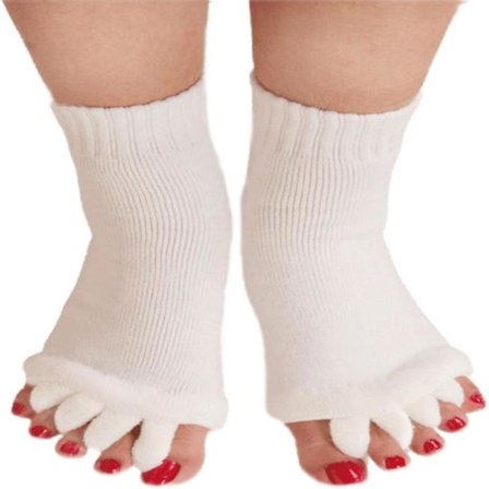 Tåseparerende sokker for kvinner, tålmodige fotrettingssokker for Yoga GYM Massasje Smertelindring Forbedrer Sirkulasjonen