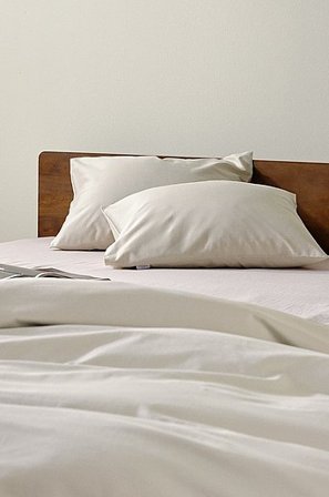 Jotex - Satin Pudebetræk i Satin 50x60 Cm 2-pak Økologisk Beige - ZACK - Køb Pudebetræk hos Jotex